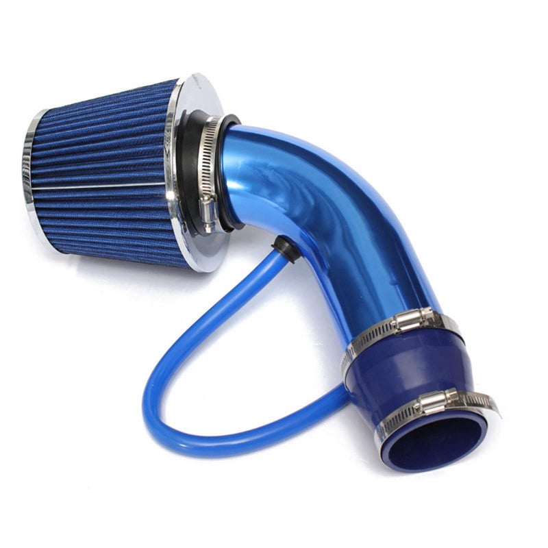 RASNONE 3 Inch Universal Cold Air Intake Kit, Aluminum Induction Flow Hose Pipe Kit with Air Filter (Blue) - Image 1